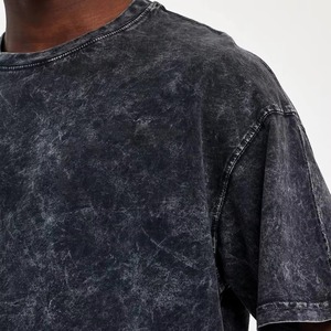 Camiseta Extra Grande de Primera Calidad, 250 GSM, Lavado Ácido, para Hombre, Alta Calidad, Estilo Vintage, Hombros Caídos, Streetwear - Product Image 3