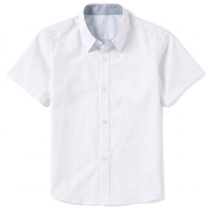 Chemise Oxford blanche unie pour homme, manches longues, col rabattu, formelle, décontractée, pour le bureau, 100% coton, anti-rétrécissement - Product Image 3