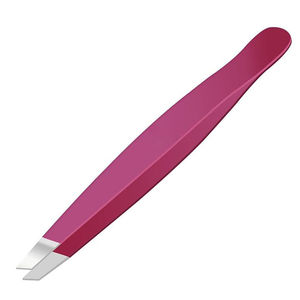 แหนบคิ้วสแตนเลสสีชมพู ปลายเฉียง DIY กำจัดขนแบบกันลื่น - Product Image 1
