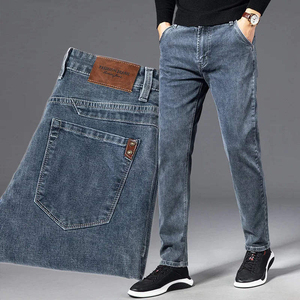 Jeans en denim de haute qualité pour homme, coupe droite, extensible, classique, vintage, pour l'automne et l'été - Product Image 4