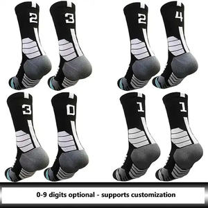 Chaussettes de Pilates en coton avec logo brodé personnalisable, antidérapantes, confortables, pour l'entraînement et les séances de gym - Product Image 2