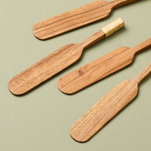 Ensemble de spatule et cuillère en bois d'acacia élégant et luxueux, couverts en bois élégants - Product Image 6