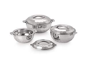 Ensemble de casseroles / marmites isothermes classiques en acier inoxydable poli miroir, écologiques, avec couvercle et poignées latérales, Diamond Hotpot - Product Image 2