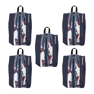 Pochette de voyage pour chaussures Shoe Mistri, lot de 5 avec fenêtre transparente et fermeture éclair pour le rangement des baskets, chaussures de sport, gym et voyage - Product Image 1