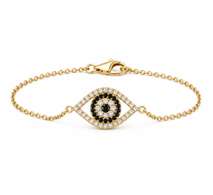 925 Sterling Silver Christian Protection Bracelet Gold Plated Zircon Chain Link Fine Jewelry <b>Gift</b> for Women Party & Wedding - Product Image 5