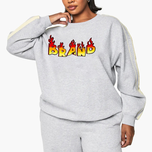 Sweat-shirt oversize pour femme, très tendance, hiver, 100% coton, écologique, manches longues, streetwear, vente en gros - Product Image 2