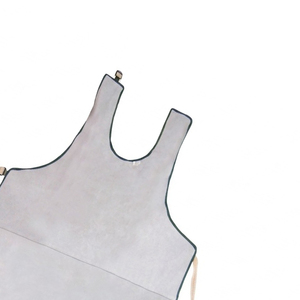 White <b>Leather</b> Welding <b>Apron</b> Sleeveless Fire Resistant Spark Protective Body <b>Apron</b> for Work Shop Use - Product Image 2