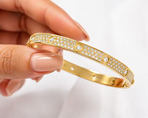 Luxury 925 Sterling Silver Moissanite Diamond <b>Bangle</b> <b>Bracelet</b> For Women 18K Yellow Gold Plated Designer Jewelry - Product Image 2