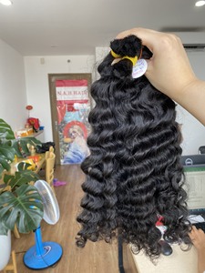 Extensiones de Cabello Camboyano Virgen al por Mayor - Cabello Natural Negro Rizado Profundo a Granel Sin Químicos - Product Image 6