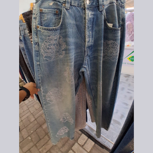 Pantalones Vaqueros Ajustados de Cintura Alta, Transpirables y con Costuras Modernas, Estilo Casual para Mujer, Ropa de Primavera, Estilo Urbano BD - Product Image 1