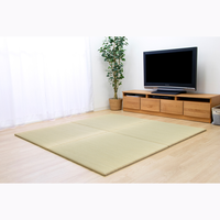 Matras Lantai Puzzle Serat Alami Tanpa Pinggiran Buatan Mesin Anti-Selip Gaya Japandi Modern 4 Variasi Warna Seri PEER 70x70cm