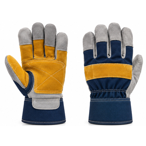 Gants de travail durables pour atelier, paume et pouce renforcés, fermeture sécurisée du poignet, plusieurs tailles, gants de travail en cuir personnalisés - Product Image 1