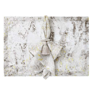 Juego de 4 Manteles Individuales Modernos Argento de Mode Living con Patrón Metálico Texturizado, Ecológicos y Resistentes al Vino y Líquidos - Product Image 2