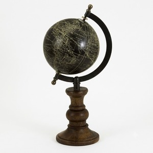 Globo Terráqueo Decorativo con Base de Latón, Diseño Art Deco, Globo Educativo de Geografía, Ecológico y Duradero, Regalo de Graduación para Niños - Product Image 1