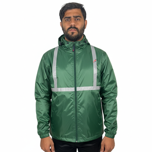 Veste coupe-vent légère et imperméable pour homme, avec capuche, respirante, en polyester, pour la randonnée et les activités de plein air. - Product Image 1