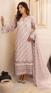Dhwaja Export Heavy Fox Georgette Unstitched Suit With Zarkan & Embroidered Sequence Work - Product Image 3