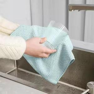 Essuie-tout de cuisine carré en microfibre tissée, motif uni personnalisé, doux, écologique, super absorbant, lavable en machine, séchage rapide - Product Image 2