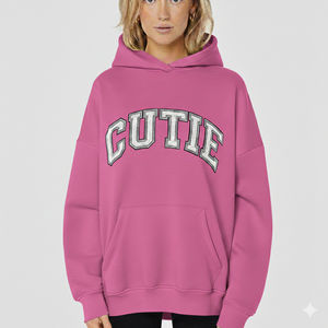 Sudaderas personalizadas de talla grande para mujer, sudaderas extragrandes con hombros caídos, servicio OEM, sudadera transpirable de color liso para mujer - Product Image 1