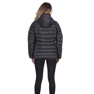 Women's <b>Packable</b> Regular Fleece Hooded Waterproof Thick Lightweight Stand Collar Office Lady Coat Outwear Puffer - Product Image 4