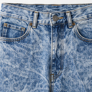 Acid Wash Baggy Jeans Denim Mens Oversized Loose Fit Vintage Streetwear Casual Wear Fashion Clothing Urban Style - Product Image 3