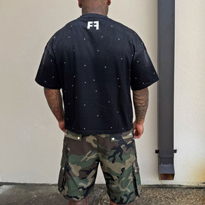 Shorts cargo en denim décontractés pour hommes, style streetwear, multi-poches, jeans courts de style urbain, fabriqués au Pakistan - Product Image 5