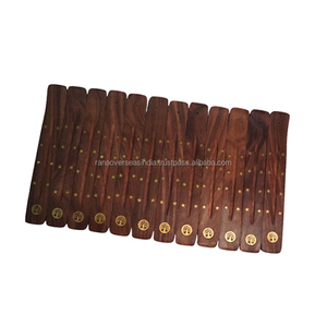 Porte-encens en bois de qualité supérieure avec incrustation de laiton en forme d'arbre et d'étoile, fait à la main, à utiliser au bureau ou à la maison, à prix compétitif - Product Image 2