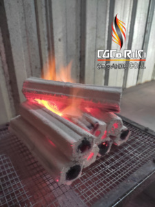 CGCo.RIKI Black Charcoal Coconut Machine-Made Hard Wood BBQ Fuel Hexagonal Shape Low Ash Content 7000-8000 Kcal/kg - Product Image 4
