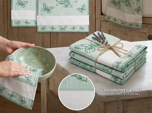 Serviettes de cuisine en coton à séchage rapide, écologiques, logo personnalisé, taille sur mesure pour hôtels, restaurants et usage domestique - Product Image 5