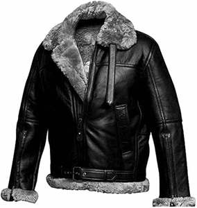 Men's Genuine Leather Sherpa <b>Lined</b> Waterproof Streetwear Moto Biker Jacket Turn-down Collar Windproof Winter <b>Coat</b> Regular Fit - Product Image 3