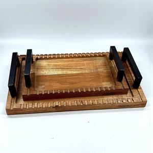 Hot Seller Eco-Friendly round Acacia <b>Wood</b> <b>Serving</b> <b>Tray</b> Wholesale for Hotel and Restaurant Use - Product Image 5