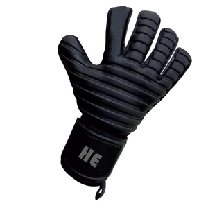 Gants de gardien de but de football de qualité supérieure en latex allemand, design personnalisé, coupe négative noire, extensibles, 3 mm de latex allemand - Product Image 2