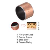 Bague hydraulique auto-lubrifiante en cuivre plaqué PTFE, bague DU pour cylindre hydraulique