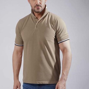 Polo à manches courtes pour homme, couleur unie, décontracté, tricoté, uni, teint - Product Image 1