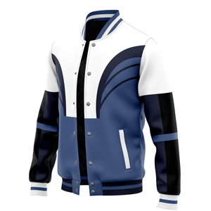OEM ODM Varsity <b>Jacket</b> Casual Outerwear <b>Jacket</b> Wool Body Leather Sleeves Embroidered <b>Patches</b> Design Small Order Accepted - Product Image 5
