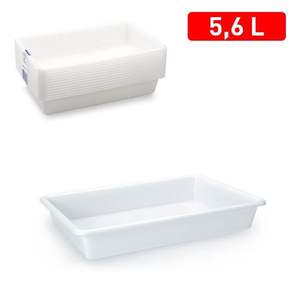 Contenedor de Almacenamiento Rectangular de Plástico Minimalista de 5.6L para Uso en la Cocina, Bandeja Hosteria Apilable - Product Image 1