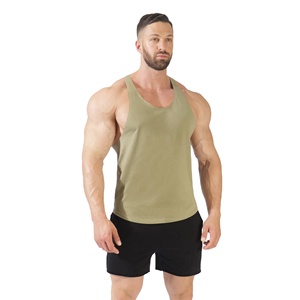 Camiseta sin mangas de algodón de secado rápido personalizada para hombre para entrenamiento de verano transpirable para correr de punto para gimnasio camisetas sin mangas estampadas para niños - Product Image 1