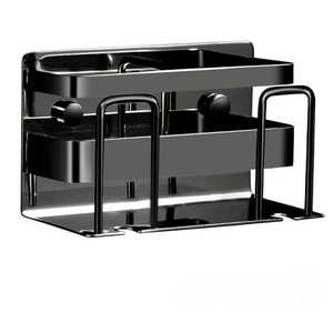 Organizador de Baño Metálico de Pared, Soporte para Cepillos de Dientes, Rasuradoras, Pasta Dental y Cepillos Faciales, Estante de Almacenamiento con Múltiples Ranuras - Product Image 1