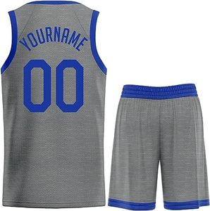 Ensemble d'uniformes de basketball respirants été/printemps 100 % polyester avec impression personnalisée et nom sur mesure - Product Image 1