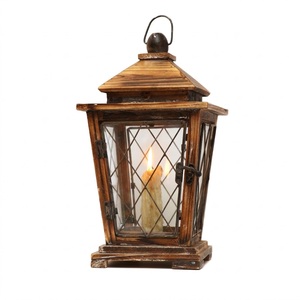 Farol Decorativo de Metal Creativo con Asa, de Hierro y Vidrio Vintage, para Interiores y Exteriores, Colgante o de Mesa, Adorno para el Hogar - Product Image 5