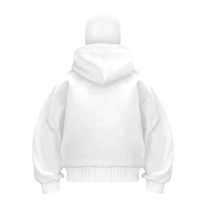 Sudadera con Capucha Balaclava Unisex Personalizada de Algodón, Sudadera Térmica de Invierno de Alta Calidad con Cierre Completo, Estilo Urbano con Impresión Digital para Hombre - Product Image 4