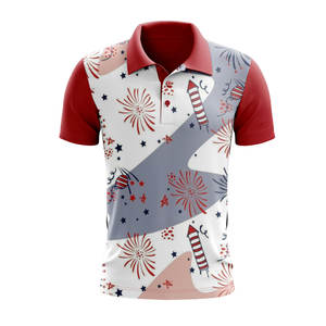 เสื้อโปโลปักลายใหม่ ผ้าโพลีเอสเตอร์ผสมสแปนเด็กซ์ ระบายอากาศได้ดี แห้งเร็ว สำหรับผู้ชาย - Product Image 1