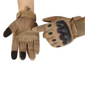 Guantes de rescate de cuero de cabra y vaca para rápel rápido, guantes tácticos para escalada en cuerda - Product Image 1
