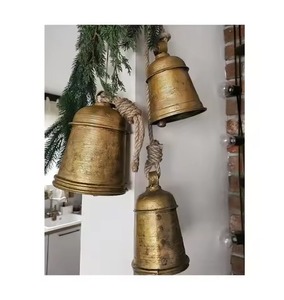 Campana Navideña Metálica Hecha a Mano con Acabado Antiguo para Colgar en el Árbol de Navidad, Adorno para Decoración del Hogar y Jardín - Product Image 6