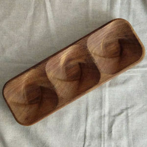 Plateau de service en bois incrusté, très demandé, pour hôtel, forme irrégulière, pour salade, décoration de table - Product Image 4