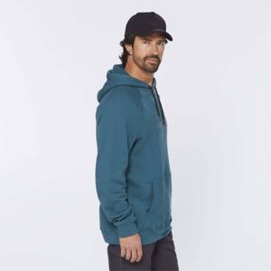 Sweat-shirt à capuche pour homme, manches raglan, en polaire, couleur unie, décontracté, pour l'automne, coupe classique, tricoté, manches longues, avec poches - Product Image 4