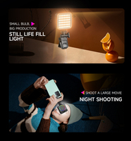Lampe vidéo compacte embarquée avec clip, alimentée par batterie 5W 7000K pour réunions et vidéos en direct, éclairage photographique D12