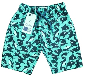 Pantalon court pour garçon 100% coton 4-13 ans Short de poche élastique décontracté avec décoration à motifs pour impression globale - Product Image 1