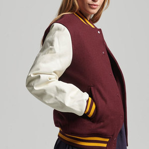 เสื้อแจ็คเก็ต Letterman วัสดุทนทาน คุณภาพเยี่ยม ทรงโอเวอร์ไซส์ มีสินค้าพร้อมส่ง - Product Image 3