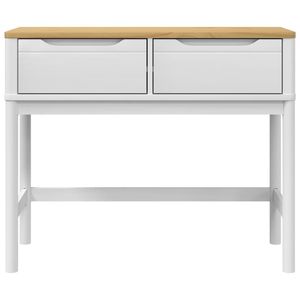 Table console en pin et bois massif FLORO Table console blanche de 35.2 po x 14.4 po x 28.7 po - Product Image 5
