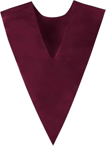 Étole de chœur unisexe en forme de V pour adultes, en satin de couleur riche, avec croix, pour uniforme de remise des diplômes scolaire et d'église, logo personnalisé, taille personnalisée - Product Image 6